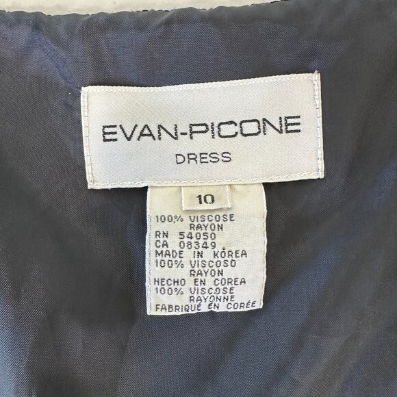 Vintage Evan Picone Polka Dot Midi Dress Sz 10 Black Whimsigoth - Picture 4 of 11